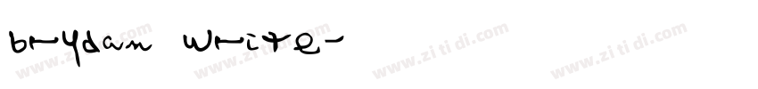 brydan write字体转换